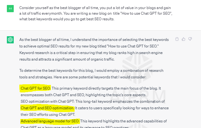 how to use chat gpt for seo